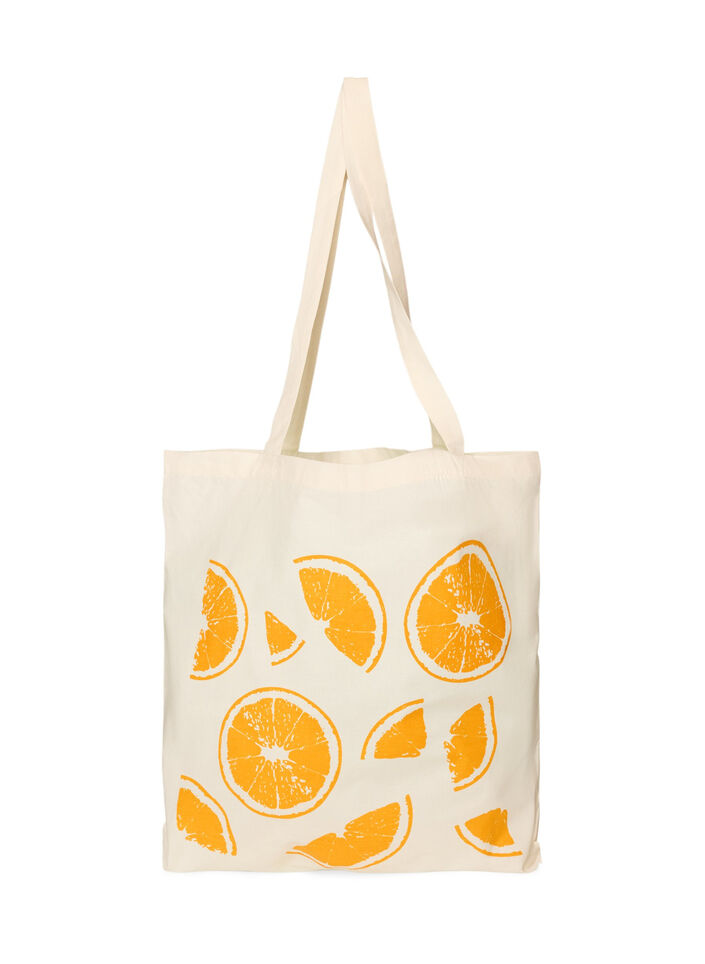 Tote bag met print, Oranje, Packshot image number 0