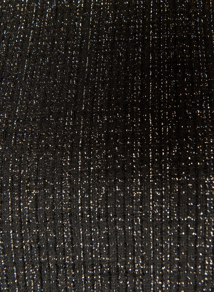 Korte jurk met een boucl&eacute;textuur en glitterdraden, Zwart, Packshot image number 2