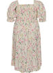 Gebloemde viscose zomerjurk, Vanille, Packshot image number 1