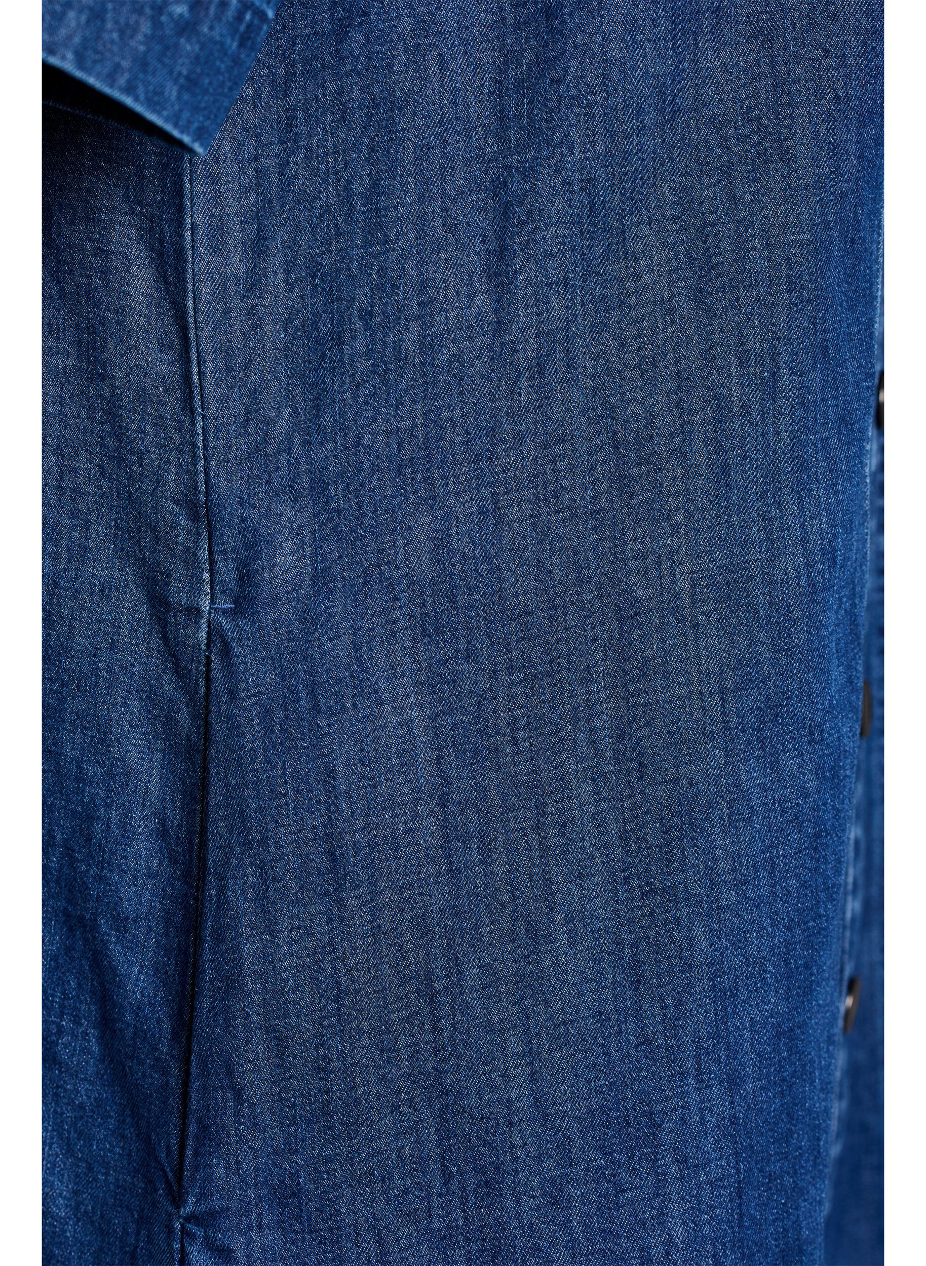 ZizziHalflange denim overhemdjurk, Blauw, Packshot image number 3