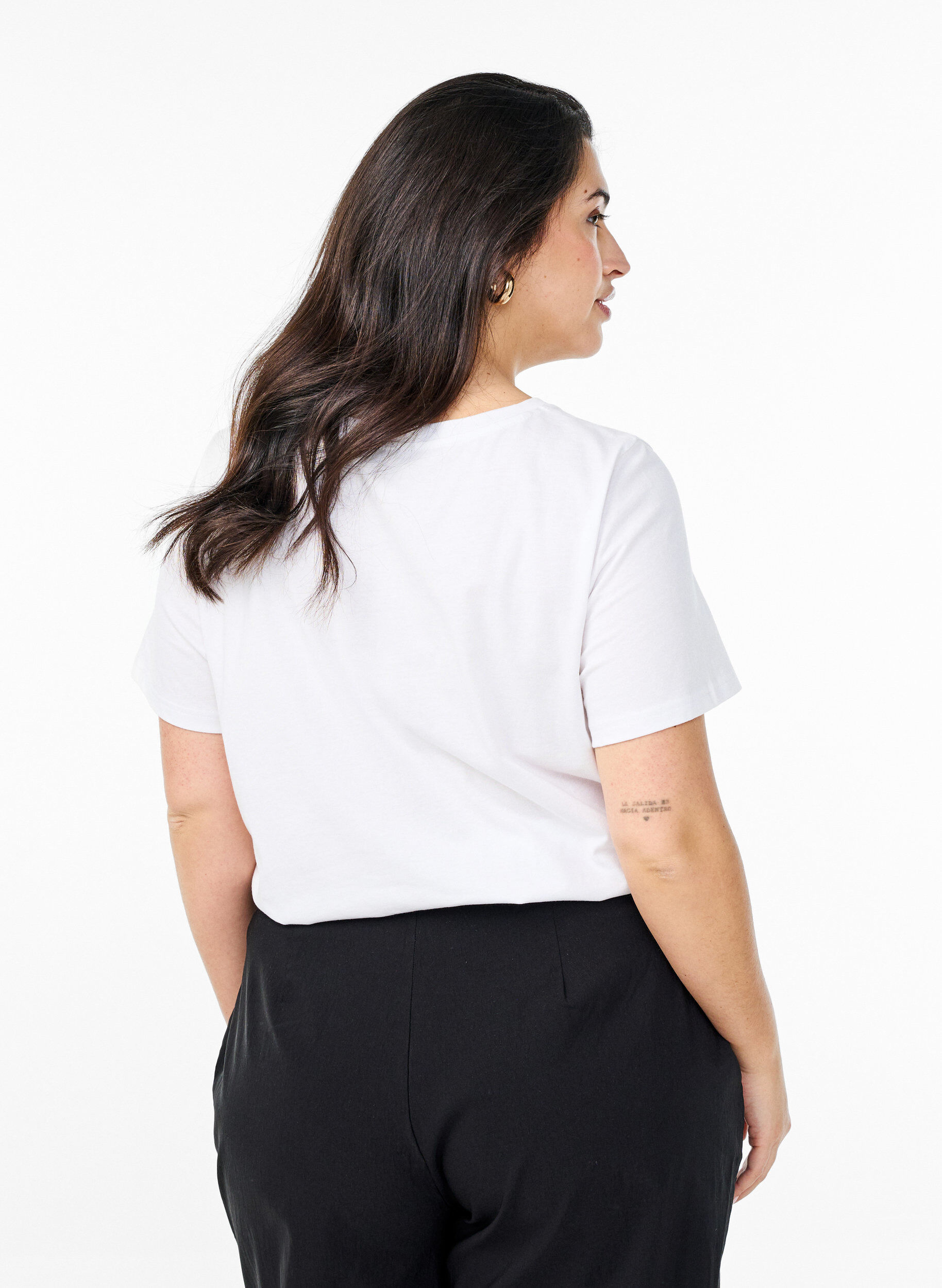 ZizziT-shirt met luipaardprint, Bright White w. Leo, Model image number 1