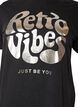 Grafisch T-shirt van biologisch katoen, Zwart, Packshot image number 2