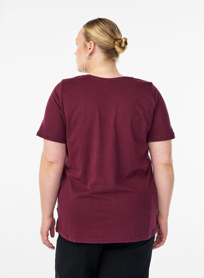 FLASH - T-shirt met motief, Donker Bordeaux, Model image number 2