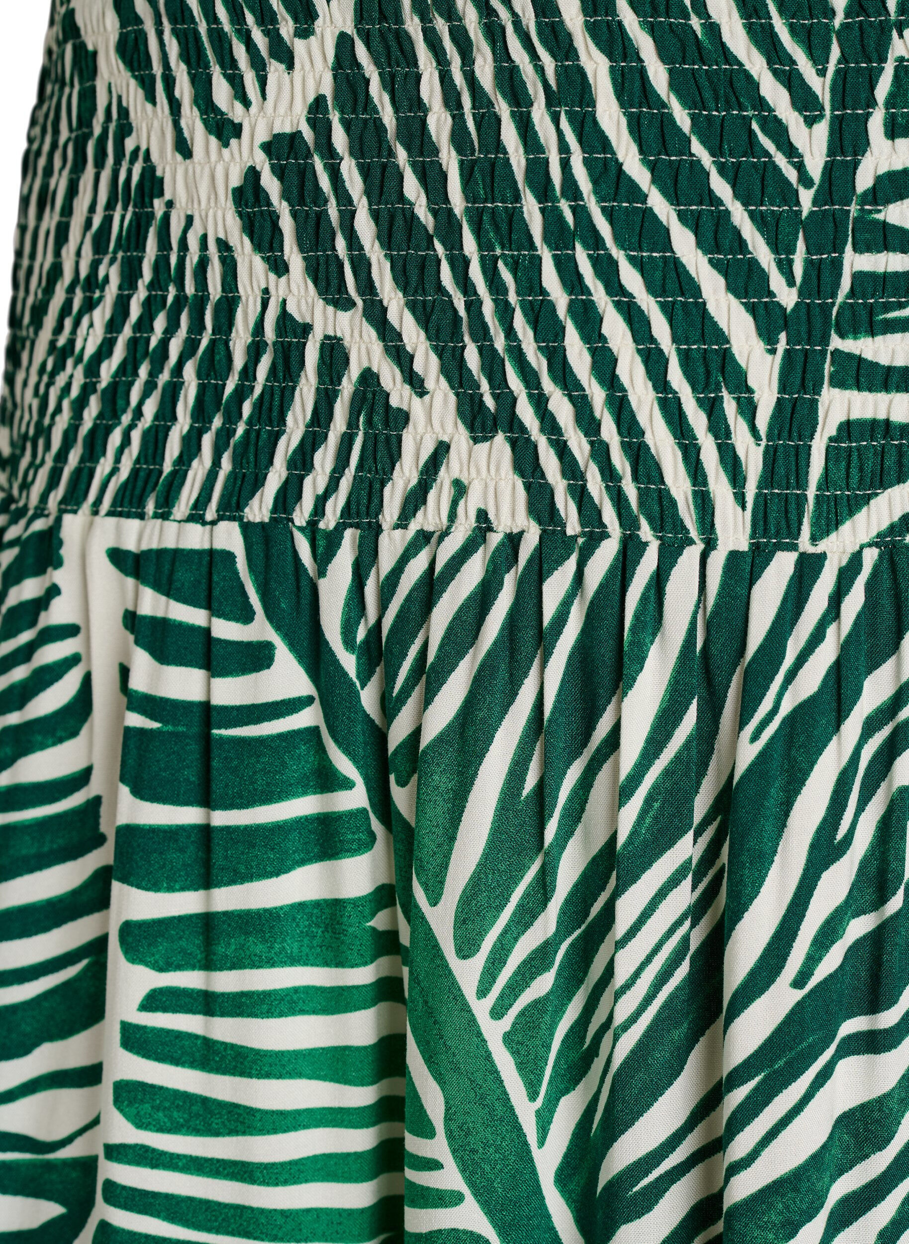 ZizziViscose maxi-rok met smock, Groen, Packshot image number 2