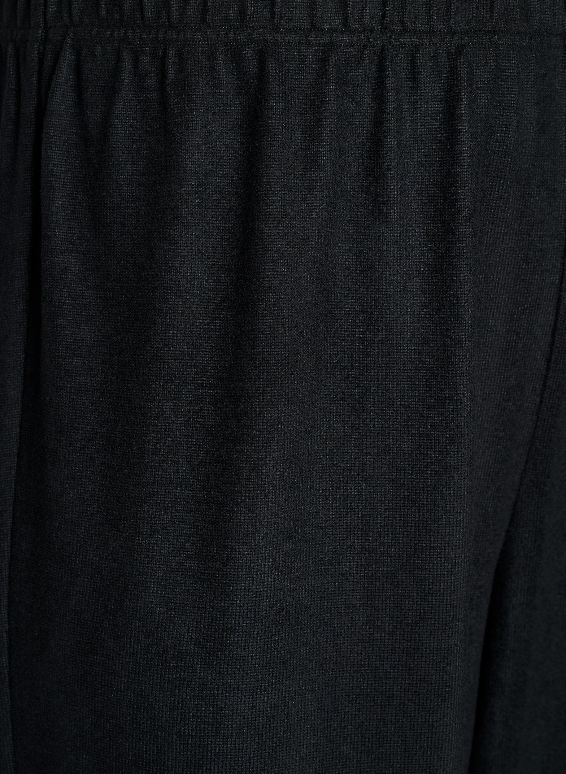 ZizziHigh waist jerseybroek met wijde pijpen, Zwart, Packshot image number 2