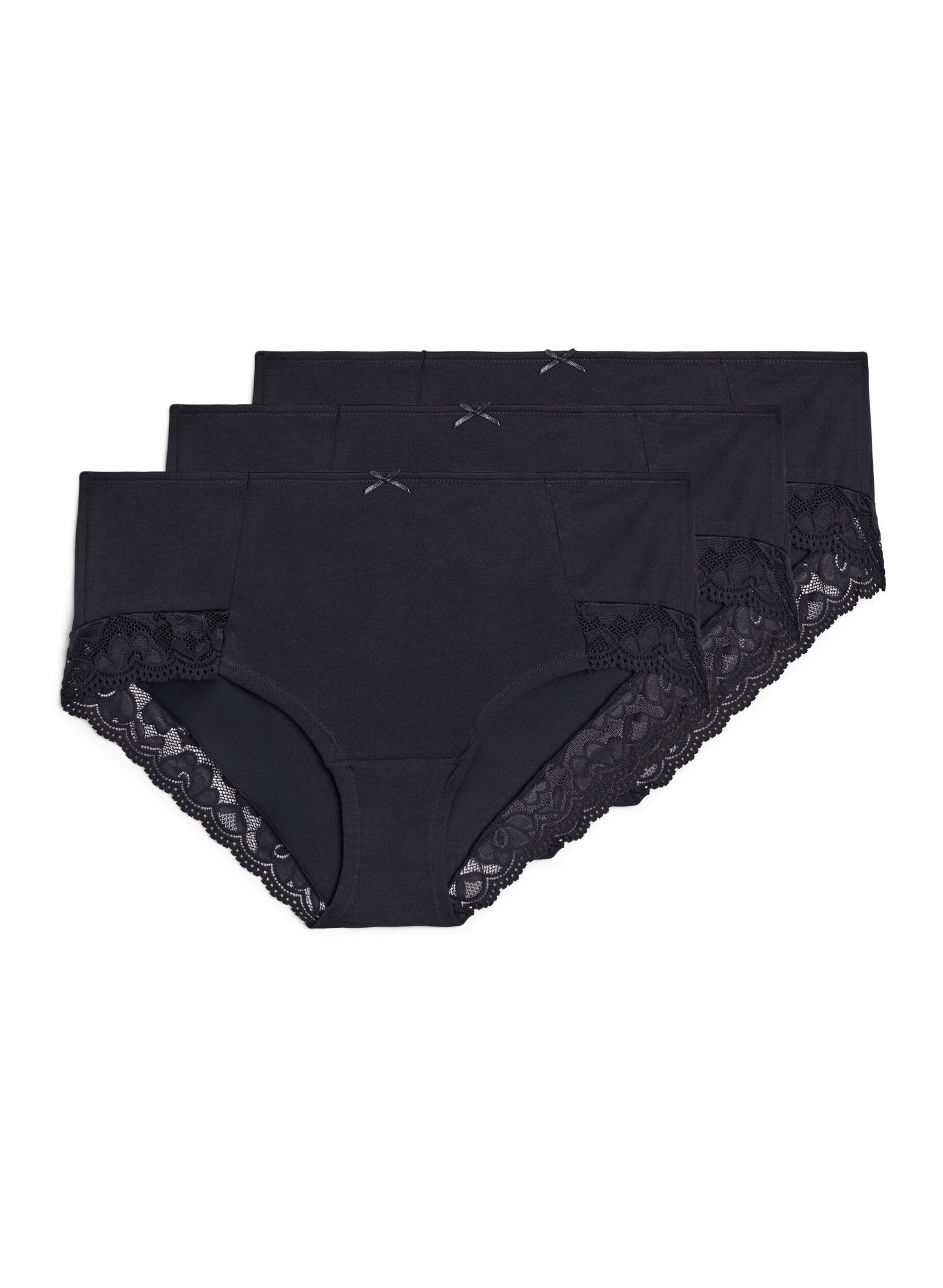 Set van 3 hipster slips met kanten rand