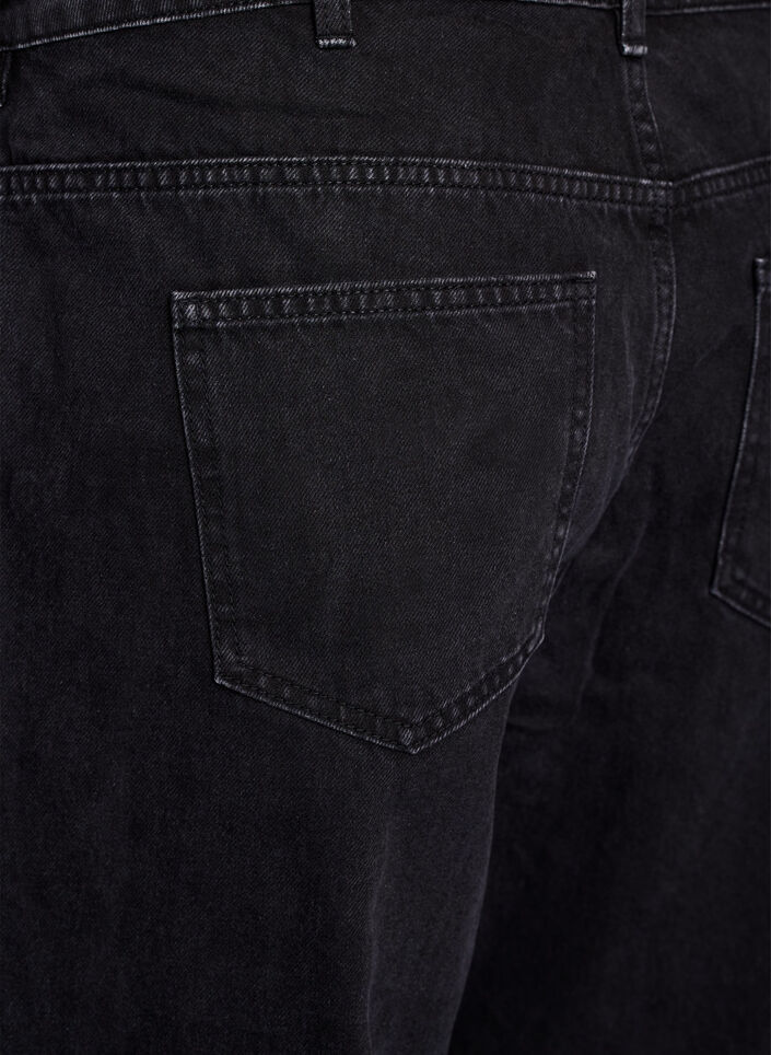 Straight-fit jeans met een strikceintuur, Black, Packshot