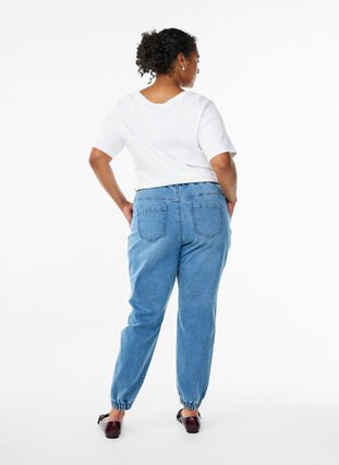 ZizziDenim joggers met zakken, Light Blue Denim, Model image number 1