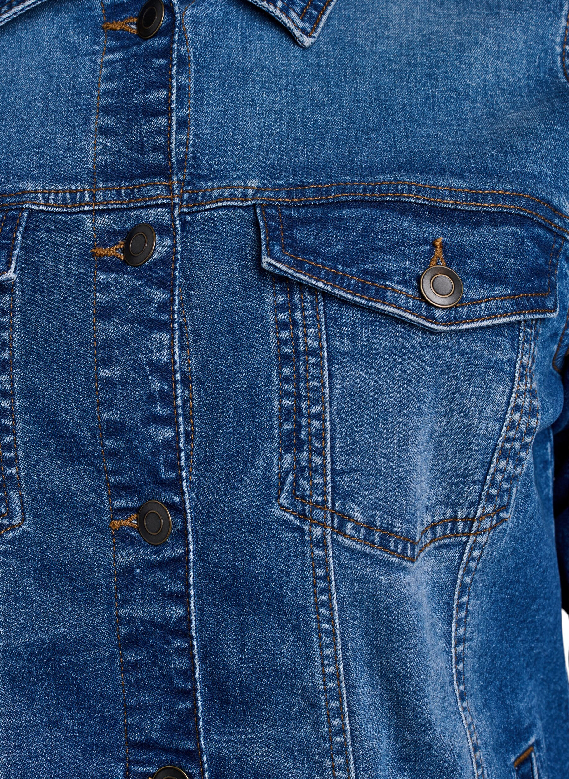 ZizziDenimjack met een klassieke snit, Blauw, Packshot image number 2