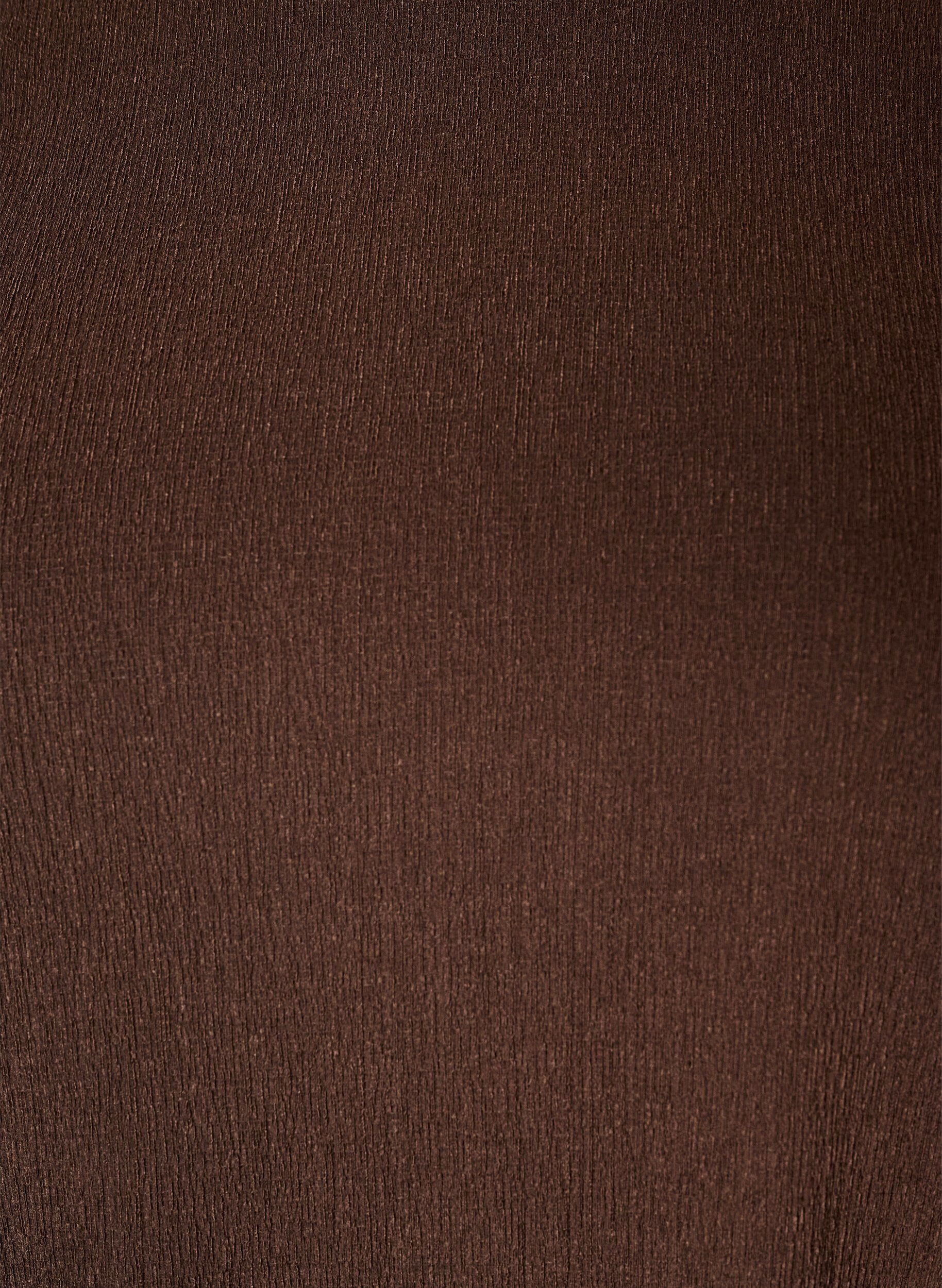 ZizziJersey blouse met asymmetrische kanten rand, Bruin, Packshot image number 2