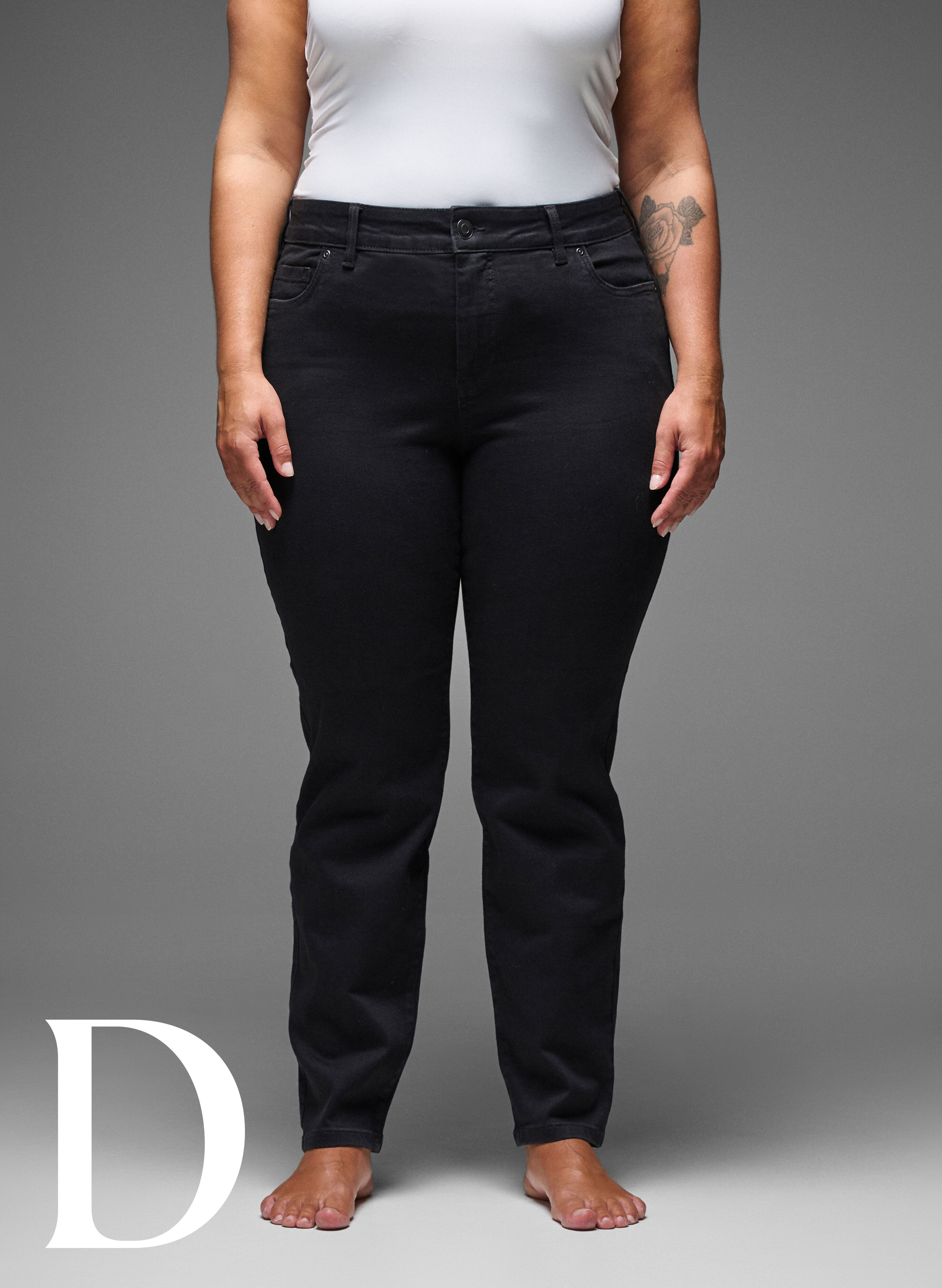 ZizziStrakke pasvorm jeans met een normale taille, Black, Model image number 8