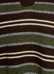 Gebreide blouse met strepen en polokraag, Bruin, Packshot image number 2