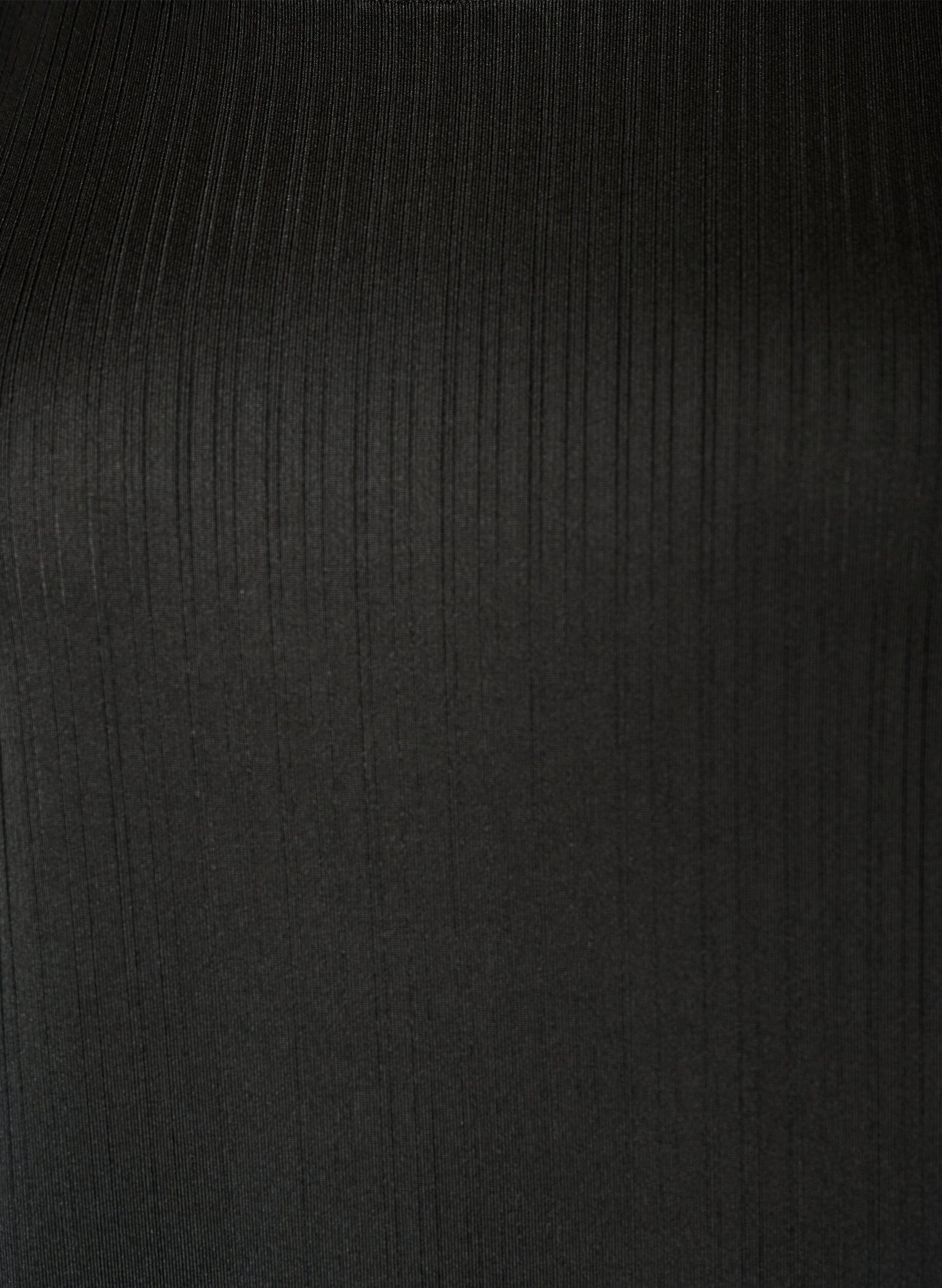 ZizziJersey blouse met gestructureerde strepen en een gesmokte zoom, Zwart, Packshot image number 2