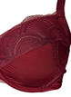 Voorgevormde beugel-bh met kant en U-rug, Rood, Packshot image number 2