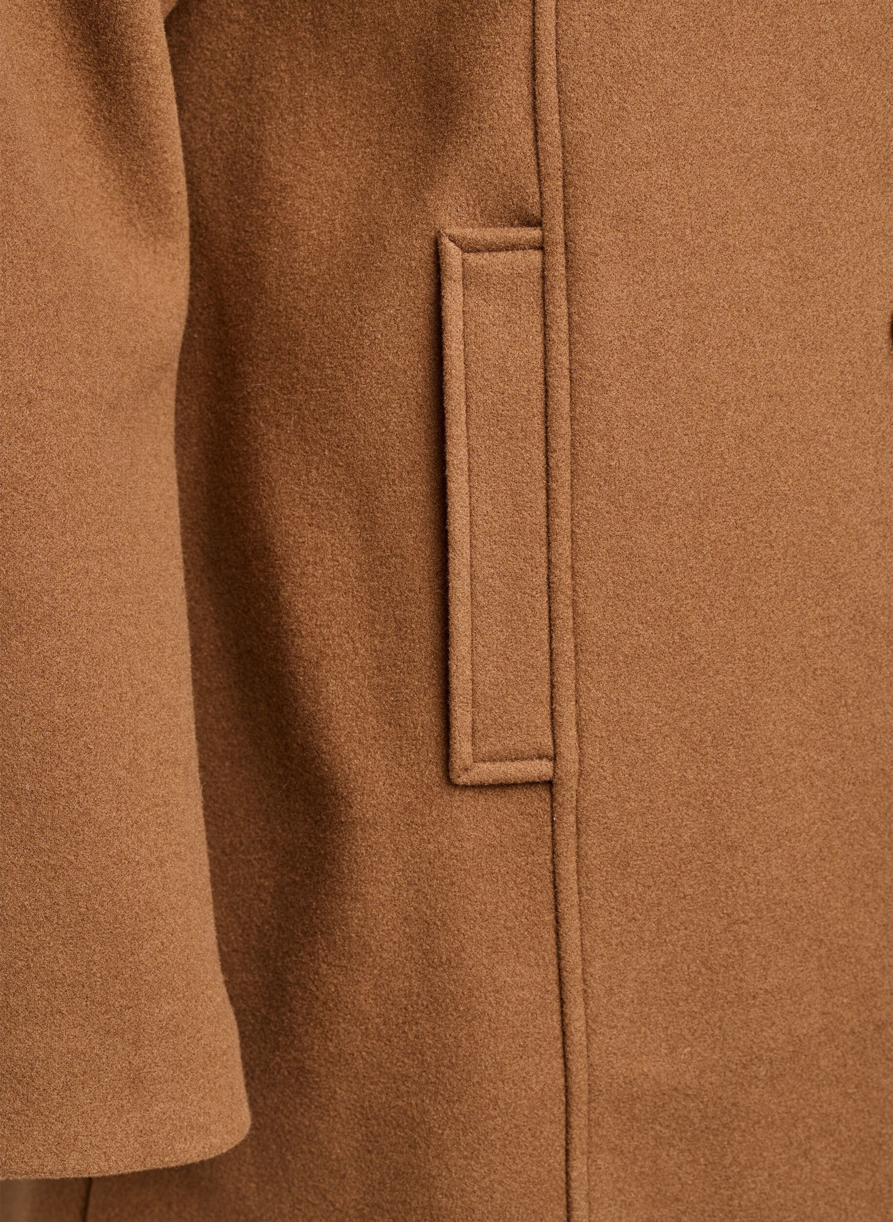 ZizziKorte jas met A-lijn vorm, Bruin, Packshot image number 3