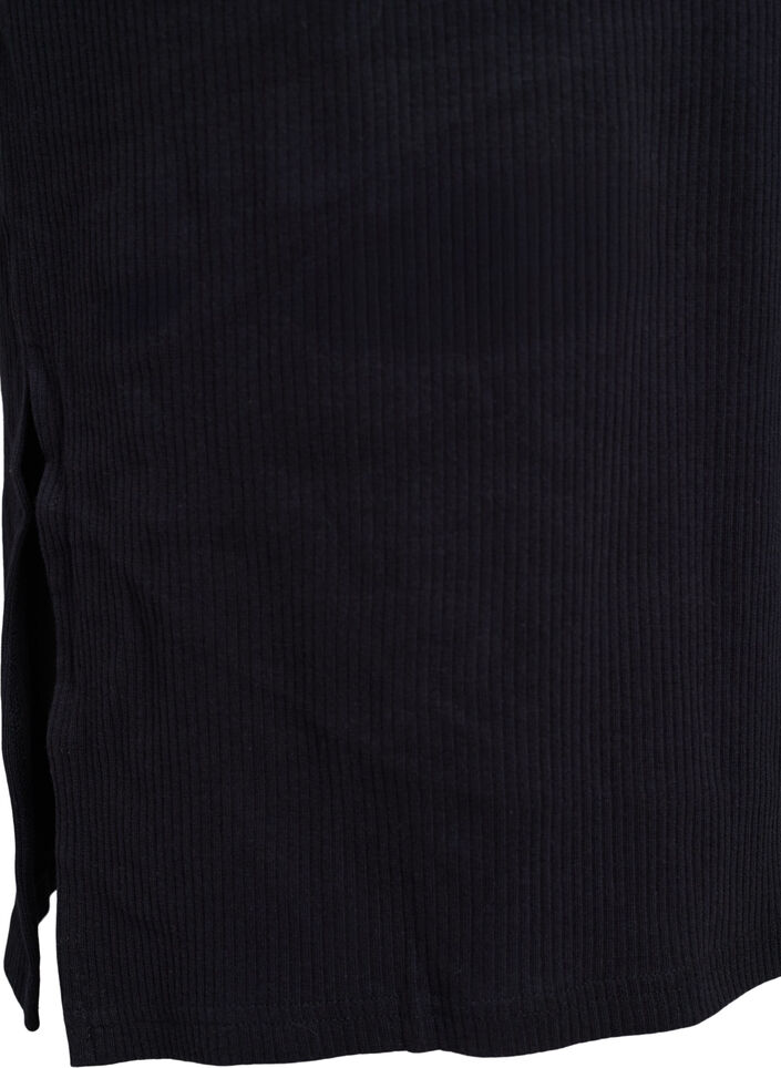 Maxi jurk in jersey met korte mouwen, Zwart, Packshot image number 3