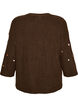 Gebreide blouse met kleine geborduurde motieven, Bruin, Packshot image number 1