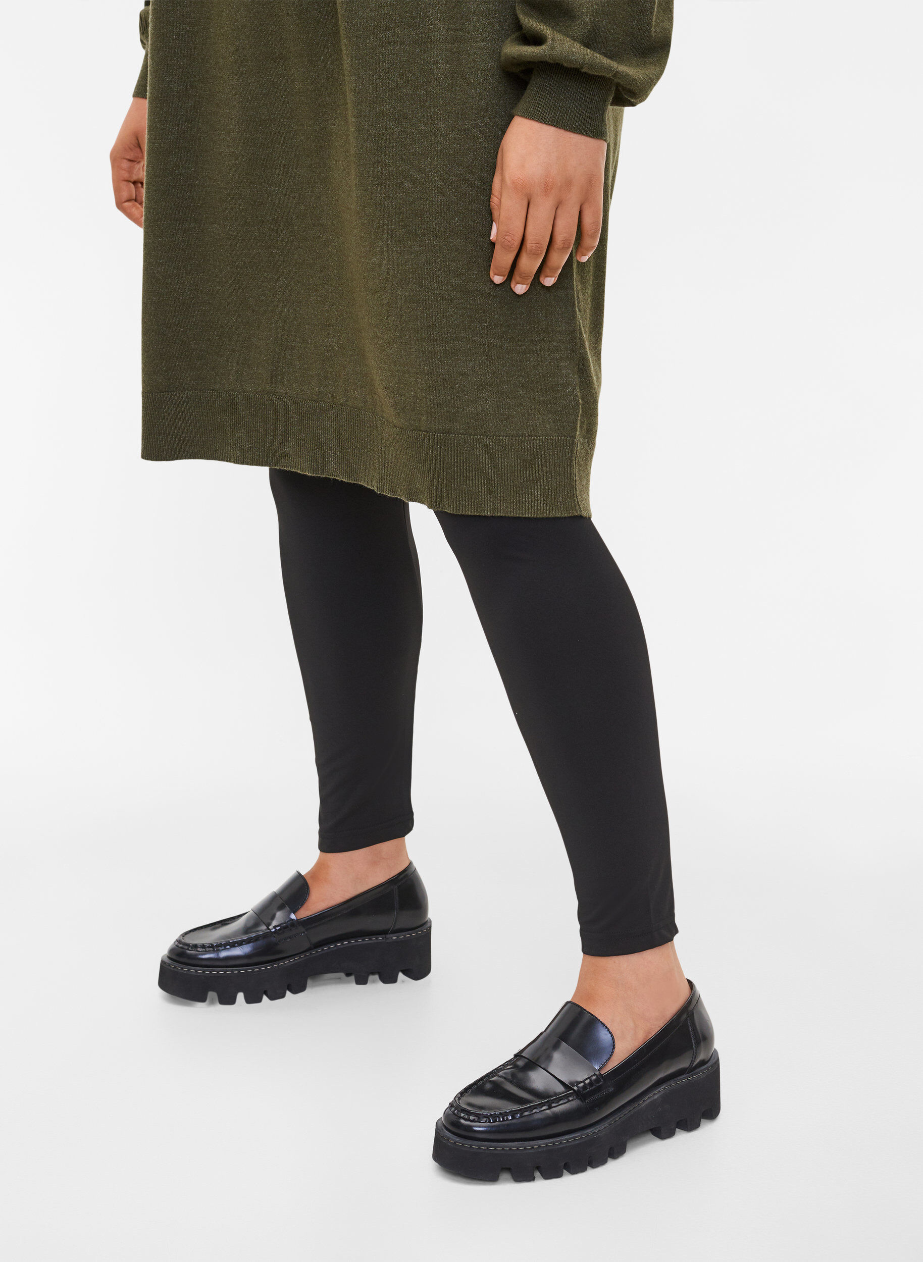 2-pack basis leggings, Black, Model