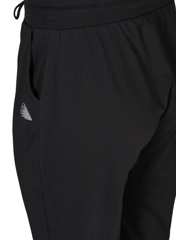 Losse trainingsbroek met zakken, Zwart, Packshot image number 3