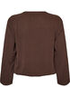 Blouse met ballonsilhouet en V-hals, Bruin, Packshot image number 1
