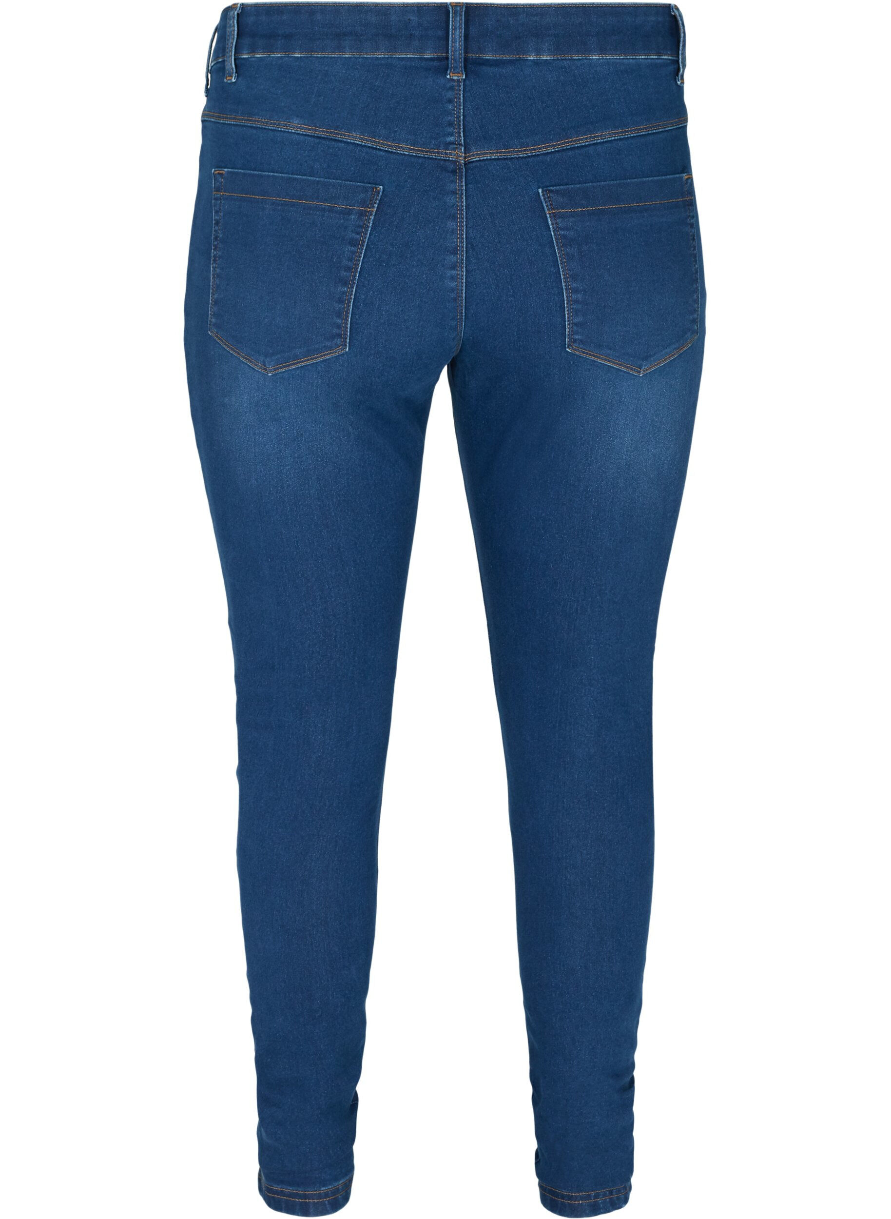 ZizziJeggings van katoenmix, Blue denim, Packshot image number 1