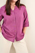 Katoenen blouse met een V-hals, Rood, Model image number 4