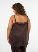 Velour top met kanten rand, Bruin, Model image number 2