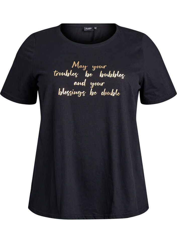 FLASH - T-shirt met motief, Zwart, Packshot image number 0