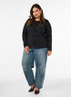 Strakzittend cardigan met knoopsluitingen, Zwart, Model image number 1