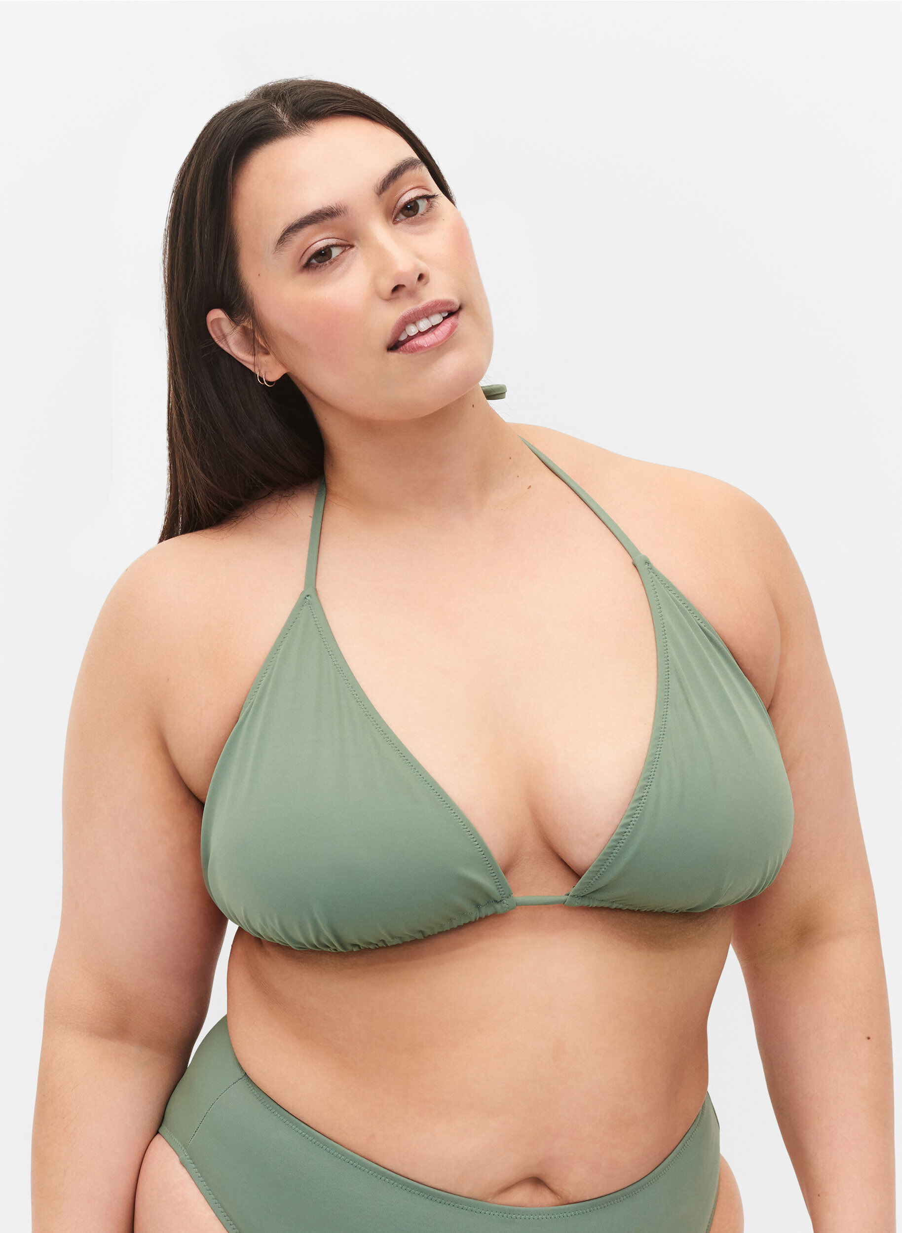 Driehoeksbikini beha, Groen, Model