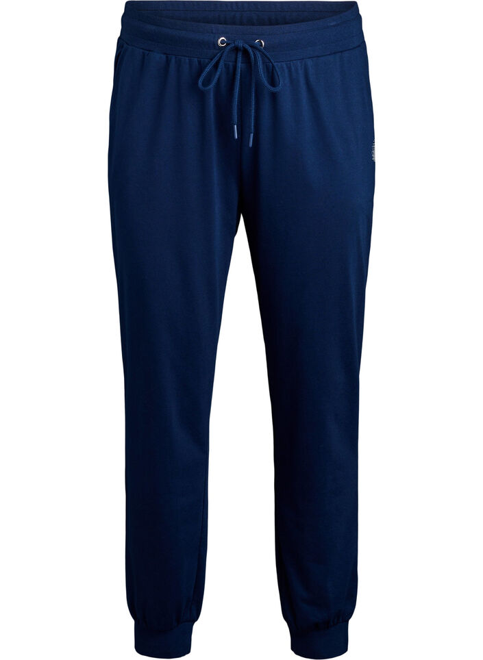 Losse trainingsbroek met zakken, Blauw, Packshot image number 0