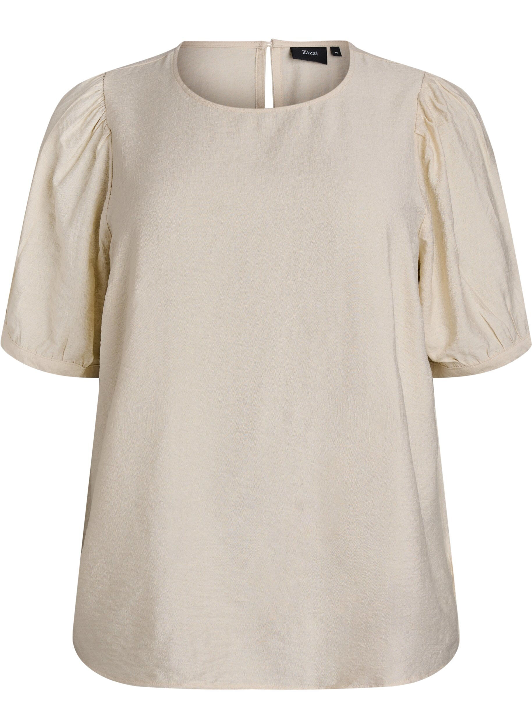 ZizziViscose blouse met 1/2 mouwen, Beige, Packshot image number 0