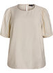 Viscose blouse met 1/2 mouwen, Beige, Packshot image number 0