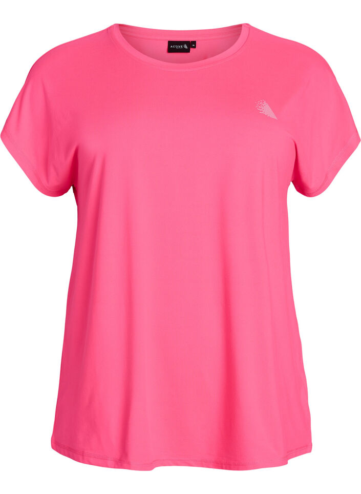 Effen gekleurd trainingsshirt, Roze, Packshot image number 0