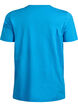Basic katoenen T-shirt met ronde hals, Blauw, Packshot image number 1