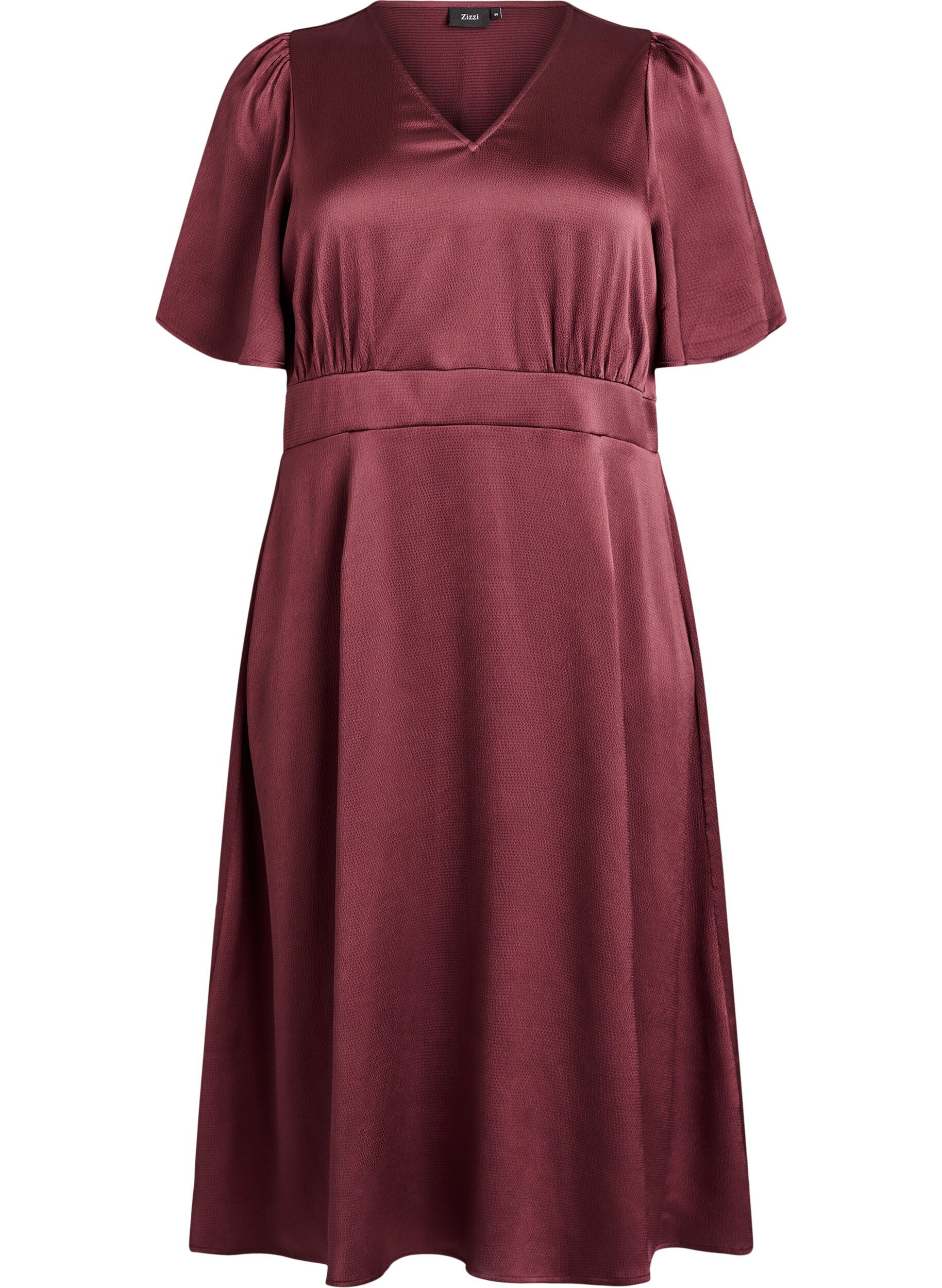 Empire feestjurk in midi lengte