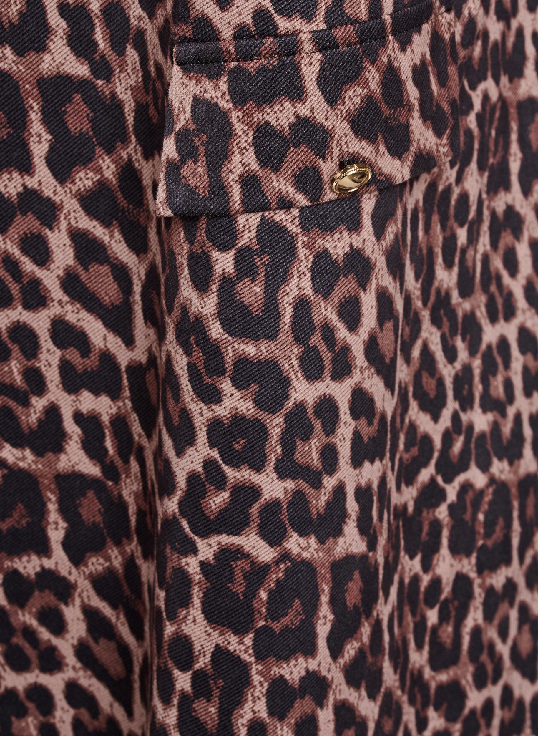 ZizziKorte A-lijn jurk met 7/8 mouwen, Bruin, Packshot image number 3