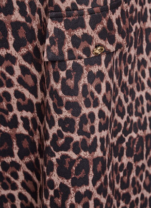 ZizziKorte A-lijn jurk met 7/8 mouwen, Bruin, Packshot image number 3