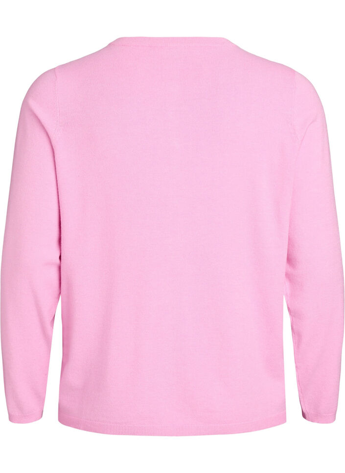 Cardigan met ronde knopen, Roze, Packshot image number 1