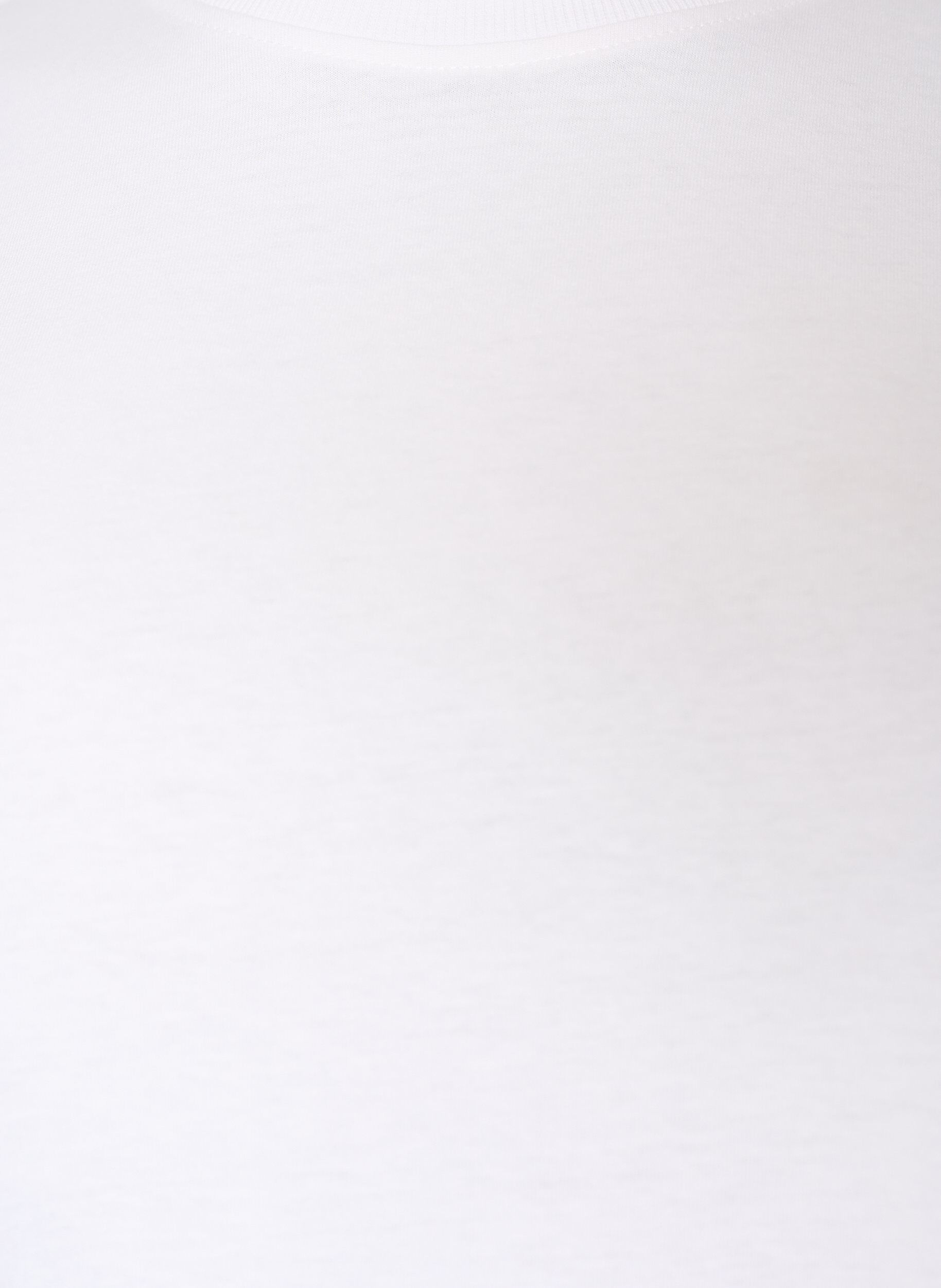 ZizziKatoenen T-shirt met print, Wit, Packshot image number 2