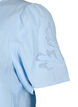 Viscose blouse met korte mouwen en borduursel, Blauw, Packshot image number 3