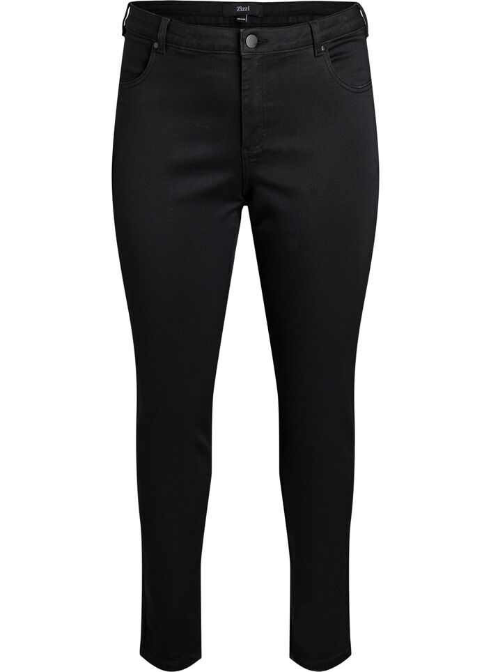 Slim fit Emily jeans met normale taille, Zwart, Packshot image number 0