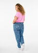Hoge taille Gemma jeans met lippen, Blauw, Model image number 1