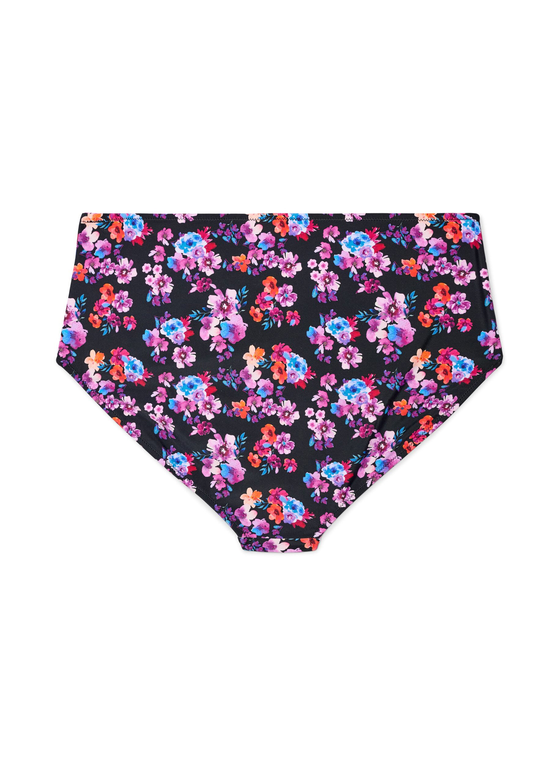 ZizziHoge taille bikinibroekjes met patroon, Paars, Packshot image number 1