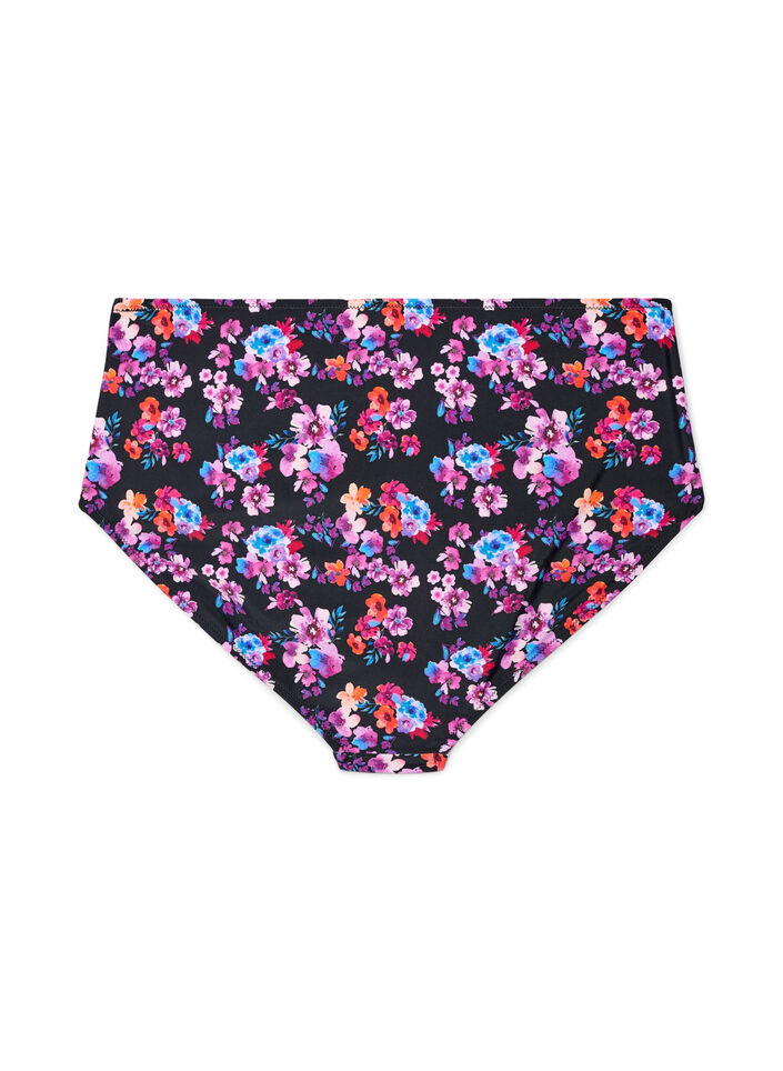 Hoge taille bikinibroekjes met patroon, Paars, Packshot image number 1
