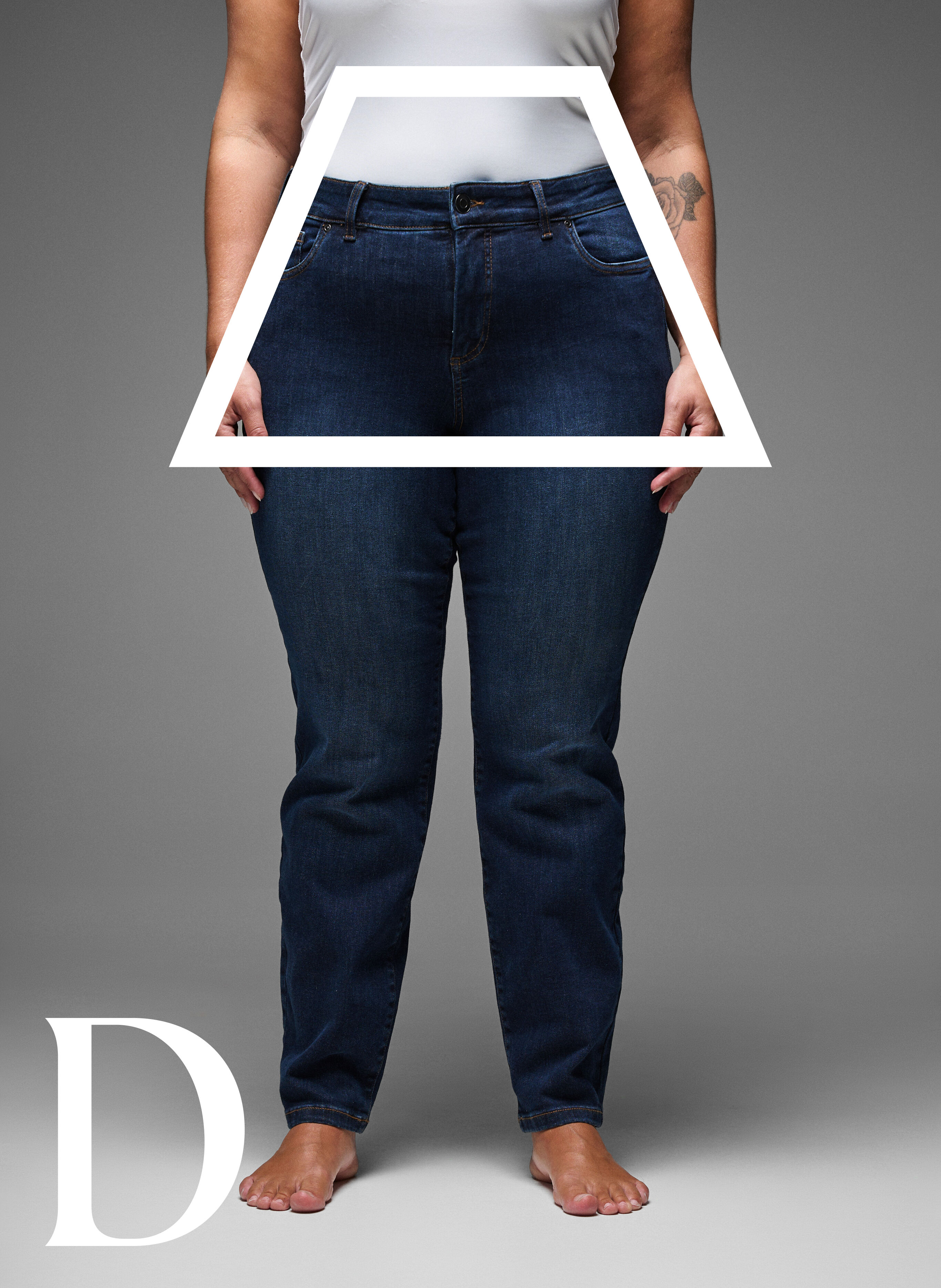 ZizziStrakke pasvorm jeans met een normale taille, Dark Blue, Model image number 3