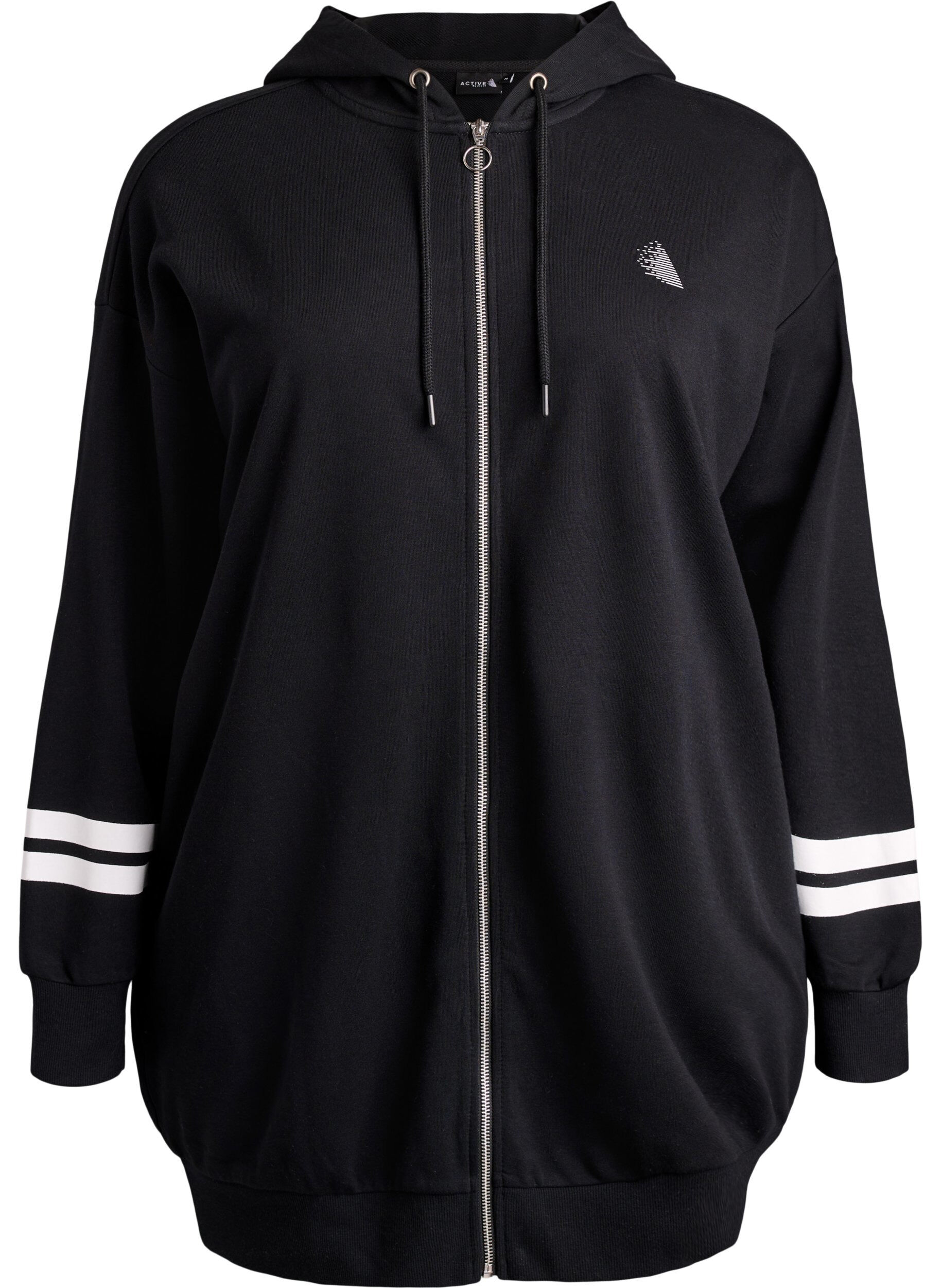 Lange sweatvest met printdetails