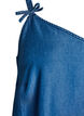 Knielange jurk met bandjes in TENCEL&trade; Lyocell met een denimlook, Blauw, Packshot image number 3
