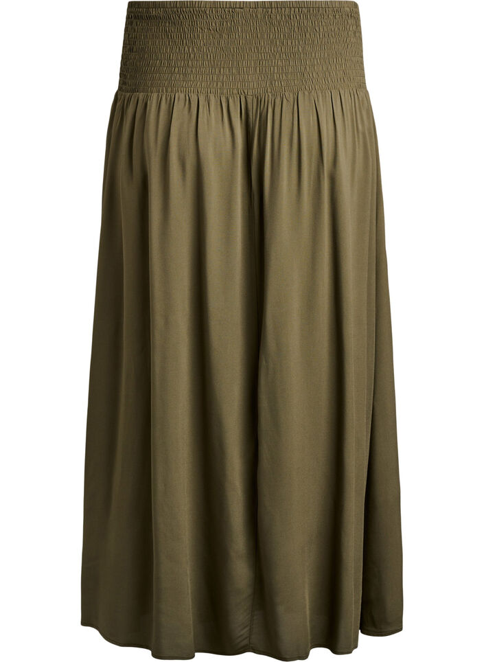 FLASH - Maxi rok in viscose met smokwerk, Kalamata, Packshot