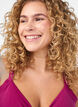 Badpak met beugel en geplooid effect, Paars, Model image number 2